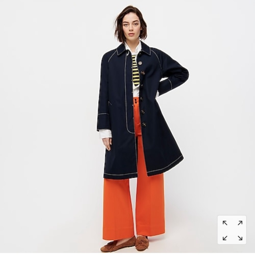 J. Crew trench with contrast top stitch